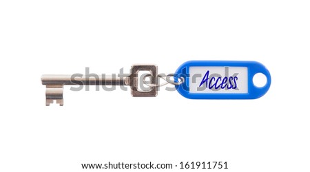 Key with Access label isolated on white background