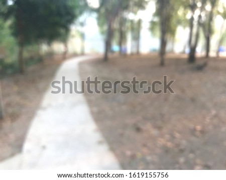 Blurred backgrounds for walking streets in camping.