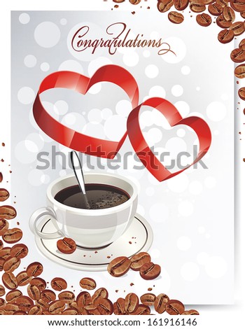 Vector elegant coffee themed background illustration