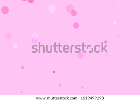 Light Purple, Pink vector background with spots. Glitter abstract illustration with blurred drops of rain. New template for your brand book.