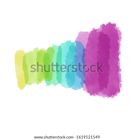 Watercolor background for your design. Rainbow background. Watercolor spot