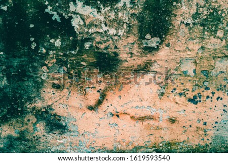 Old rough wall for background with vintage or retro colors. Rustic cement walls that are poorly maintained but look beautiful as wallpaper.