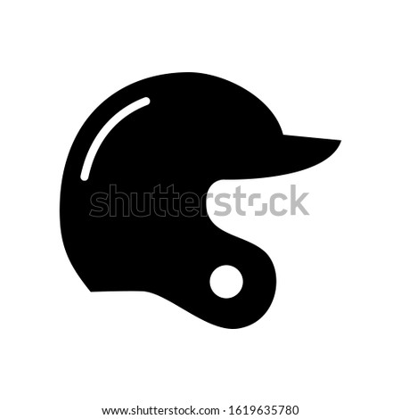 Baseball helmet  icon design template, vector icon designed in flat style isolated on white background, solid icon vector design, can be used for web and various needs of your project