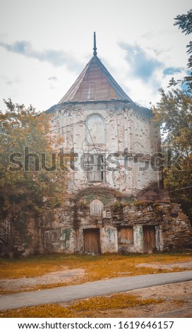 Manors old buildings of the last century Royalty-Free Stock Photo #1619646157