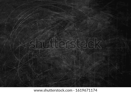 Chalk rubbed out on blackboard as background. Space for text
