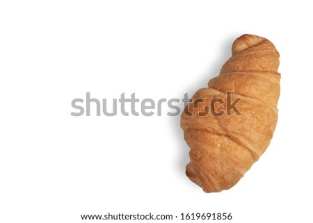 Croissant separated from the background, clipping part