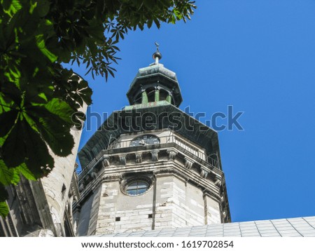 benedictine monastery clock tower, Lviv, Ukraine