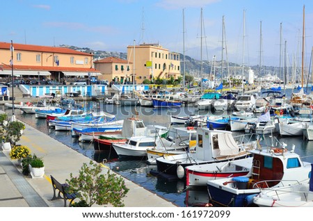 marina at Sanremo, Italy Royalty-Free Stock Photo #161972099