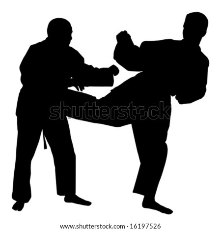Karate fight (vector)