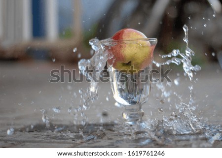 A water splash in transparent object