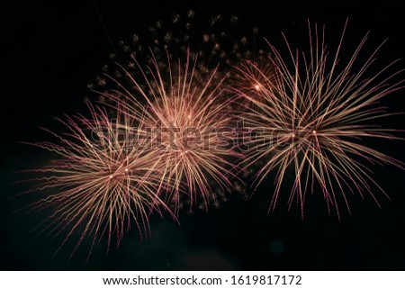 New year's Fireworks in Arad Romania.