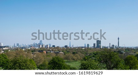 London skyline at Primose Hill