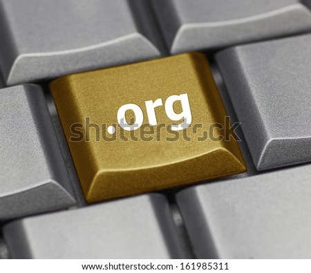 Computer key gold - .org