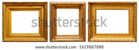 Gold retro antique picture frames