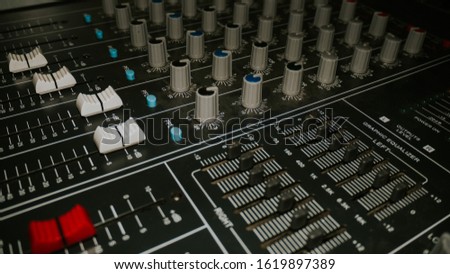 Mixer for audio, DJ remote control. buttons on the remote for sound.