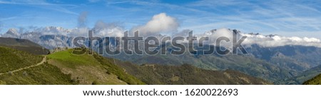 Mountain range in Cantabria, north Spain