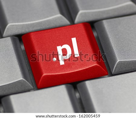 Computer key - Internet suffix of Poland