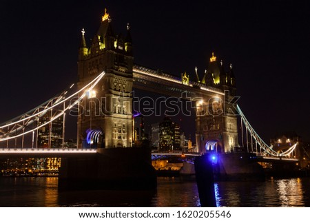 A night view of the Tower Bridge