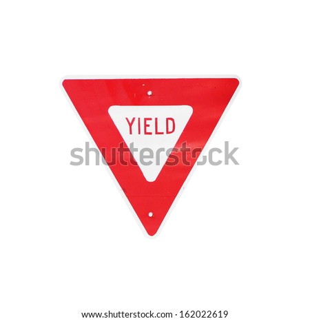 isolated yield sign