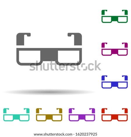 Laboratory, glasses in multi color style icon. Simple glyph, flat vector of laboratory icons for ui and ux, website or mobile application