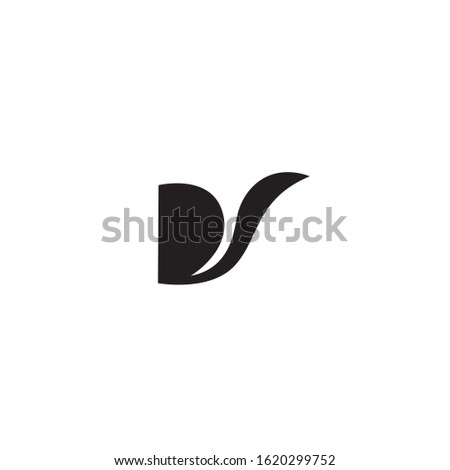 black DS logo vector design 