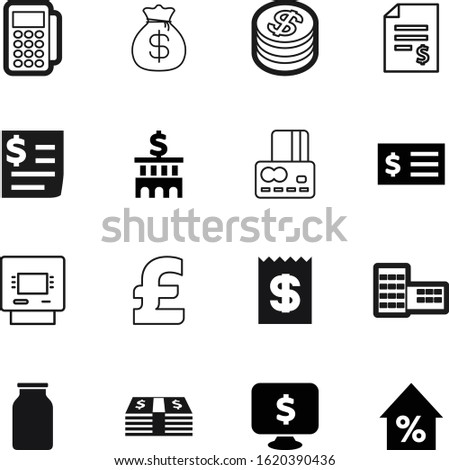 bank vector icon set such as: linen, sack, drawing, house, retail, transaction, interest, urban, file, work, safe, text, logistic, light, school, note, station, up, label, button, city, objects