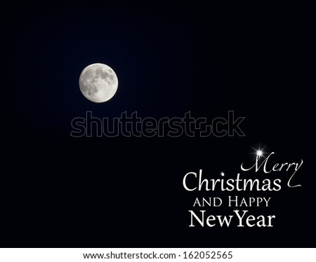 Moon sky background (with easy removable sample text)