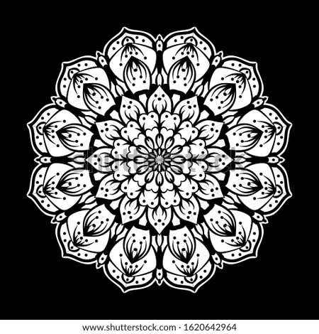 Flower Mandala. Vintage decorative elements. Oriental pattern, vector illustration. Islam, Arabic, Indian, moroccan,spain, turkish, pakistan, chinese, mystic, ottoman motifs. EPS 10.