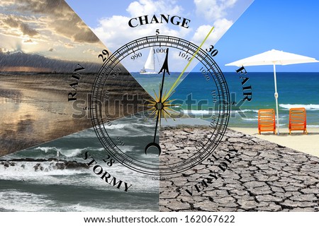 Changes of weather (collage of my photos) Royalty-Free Stock Photo #162067622