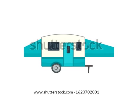 Trailer Pop-up icon. Clipart image isolated on white background