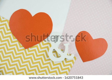 Valentine`s day and will you be my valentine card concept for 14 February. Hearts on trendy pink dot background. 
