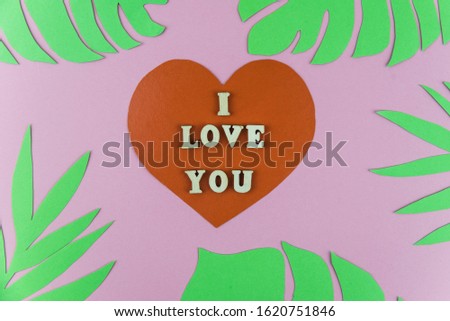 Valentine`s day card concept for 14 February. Hearts on trendy pink background. 