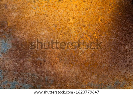 Old rusted metallic plate detail
