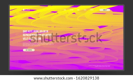 Abstract homepage design. Colorful 3d flow shapes. Fluid shape illustration. Eps10 vector.