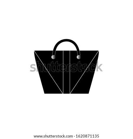 Stylish womens handbag. Fashionable feminine accessory. Trendy leather, glamour accessories of different types isolated on white background. Monochrome vector illustration.