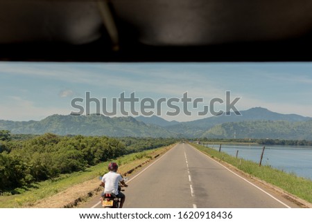 Route in the Udawalawe National Park on Sri Lanka.