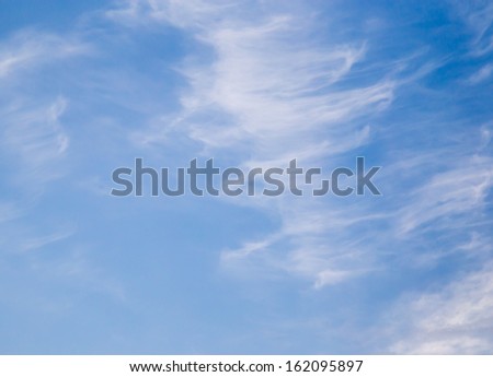 clouds in the blue sky as the background