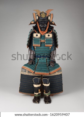 Japanese Bushido samurai Armor (Gusoku)  , Front view Royalty-Free Stock Photo #1620959407