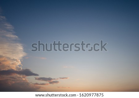 Beautiful clouds on blue sky at the evening . The concept of this picture is whenever you're discouraged, look up into the sky.