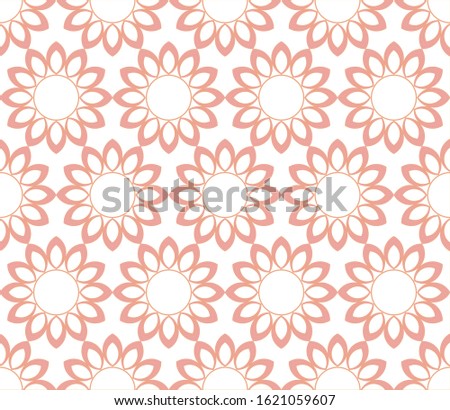 Seamless decorative flowers pattern on white background.EPS10 Illustration.