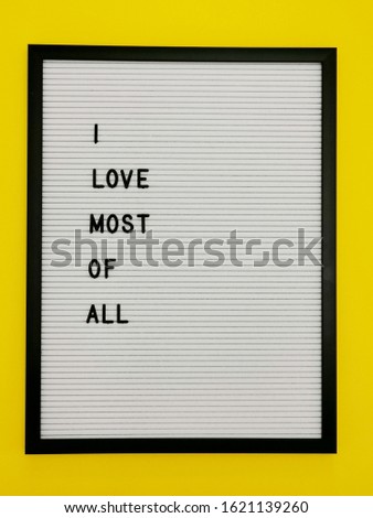 Romantic quote on black letterboard with white plastic letters. Hipster vintage Valentine card 