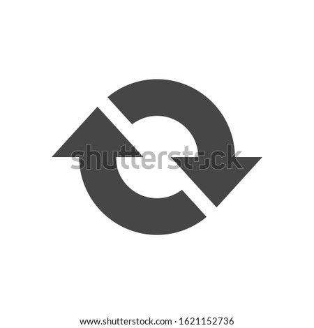 Update, Reload, Reboot, Refresh icon in flat style isolated on white background. Vector illustration. Royalty-Free Stock Photo #1621152736