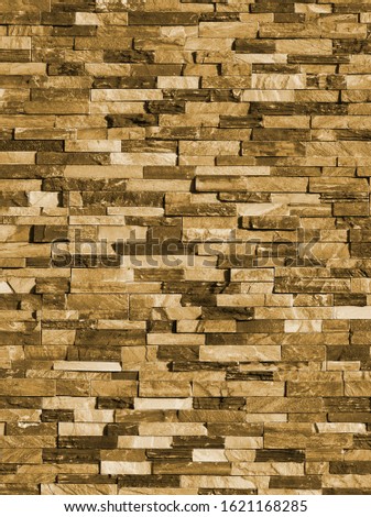 Old brown brick wall texture background, stone block wall texture, rough and grunge surface as used for backdrop,  