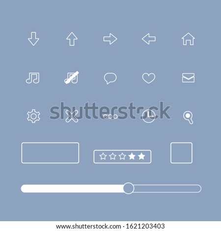 Icons for Web Design. Button and signs design