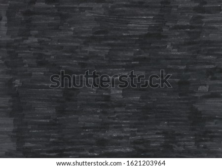 closeup of permanent black marker doodles pattern texture brushes on white background Royalty-Free Stock Photo #1621203964