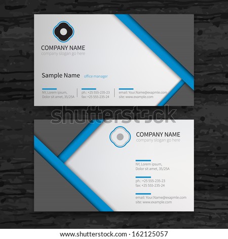 Vector abstract creative business cards (set template)  Royalty-Free Stock Photo #162125057