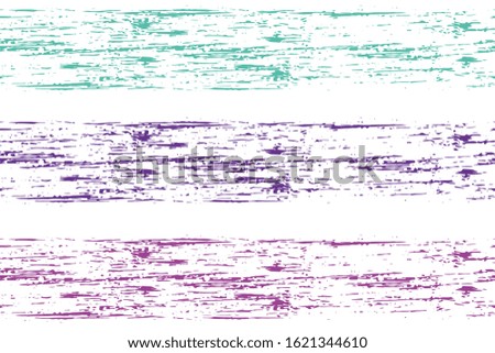 Bohemian. Azure, purple and violet paintbrush lines horizontal seamless texture for backdrop. Hand drown paint strokes decorative artwork. For cloth.