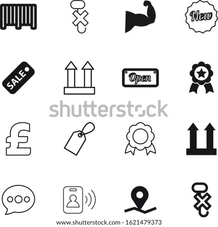 label vector icon set such as: power, arm, rosette, space, abstract, hand, star, sold, copy, pin, color, personal, board, achievement, data, id, open, pass, building, warranty, chat, sell, male