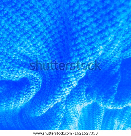 Knit Yarn Pattern. Indigo Winter. Sky Wool Knit Closeup. Scandinavian Snowflake. White Wallpaper Winter. Indigo Soft Scandinavian. Norway Sweater.