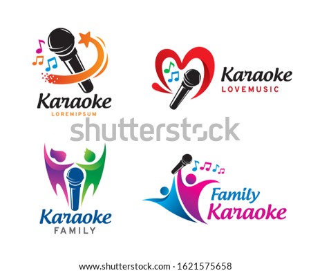 Karaoke logo symbol or icon template